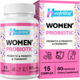 Heafetine Women's Probiotic bottle front view with 60 capsules