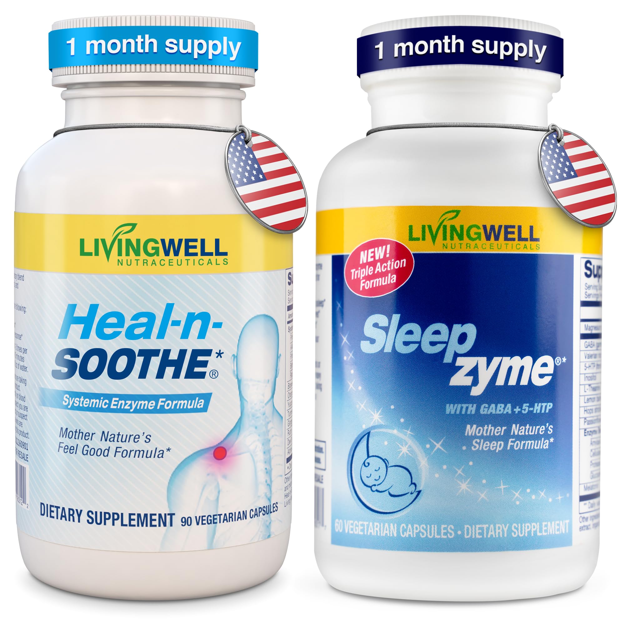 HEAL-N-SOOTHE Sleepzyme & Joint Supplement Bundle front view