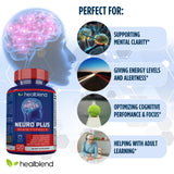 healblend Neuro Plus Brain & Focus Supplement bottle with label