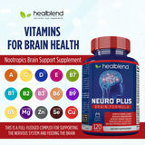healblend Neuro Plus Brain & Focus Supplement capsules on a table