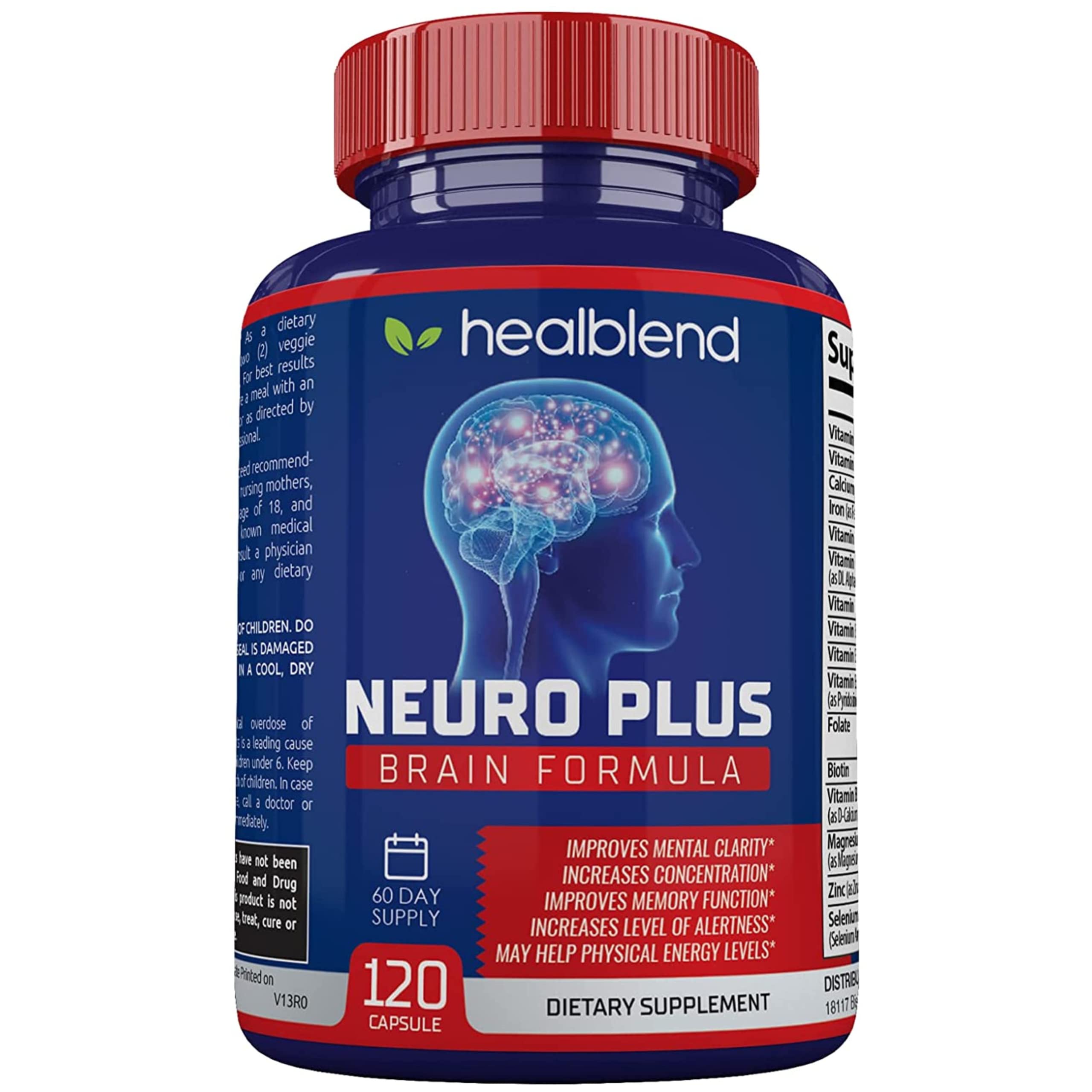 healblend Neuro Plus Brain & Focus Supplement front view
