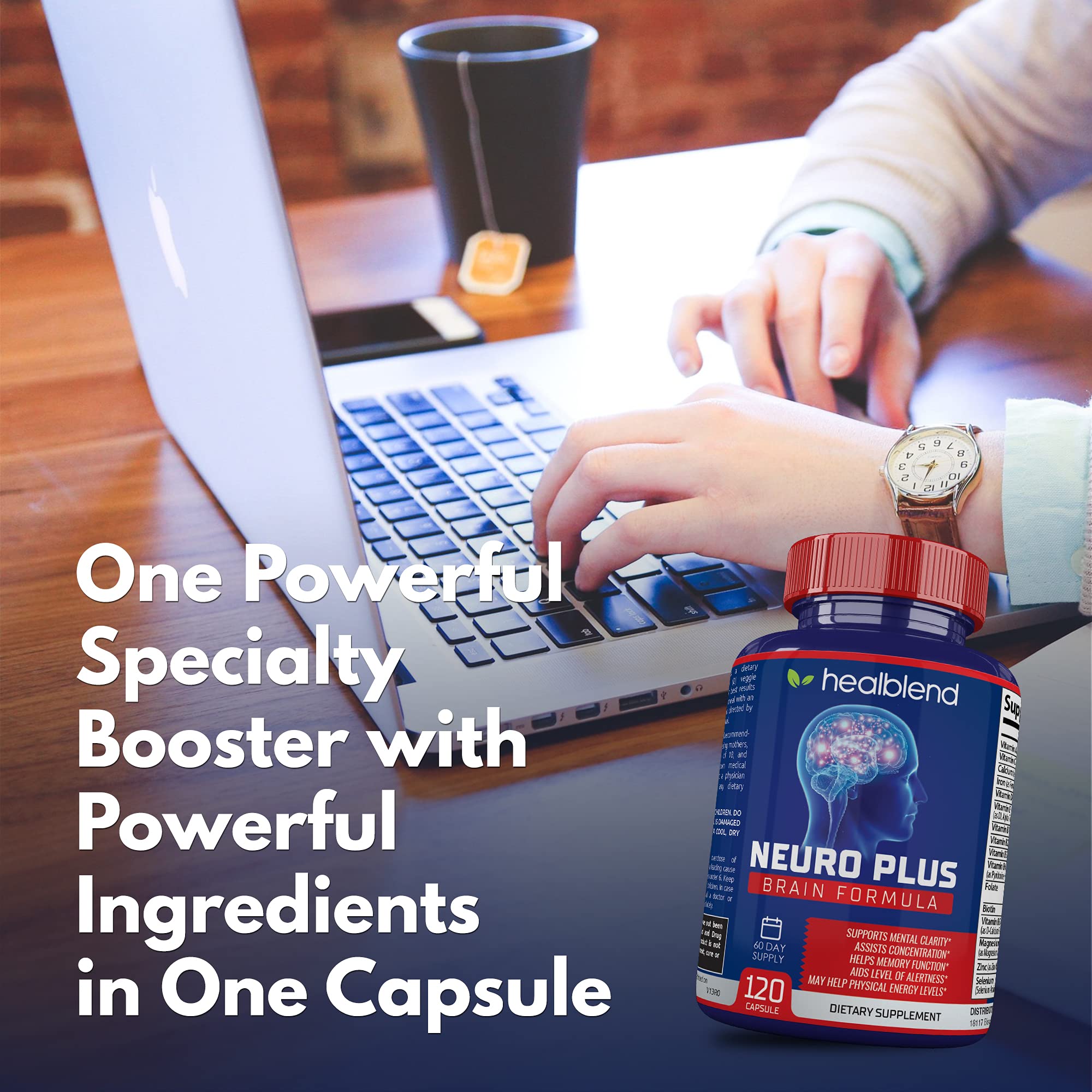 healblend Neuro Plus Brain & Focus Supplement nutritional information