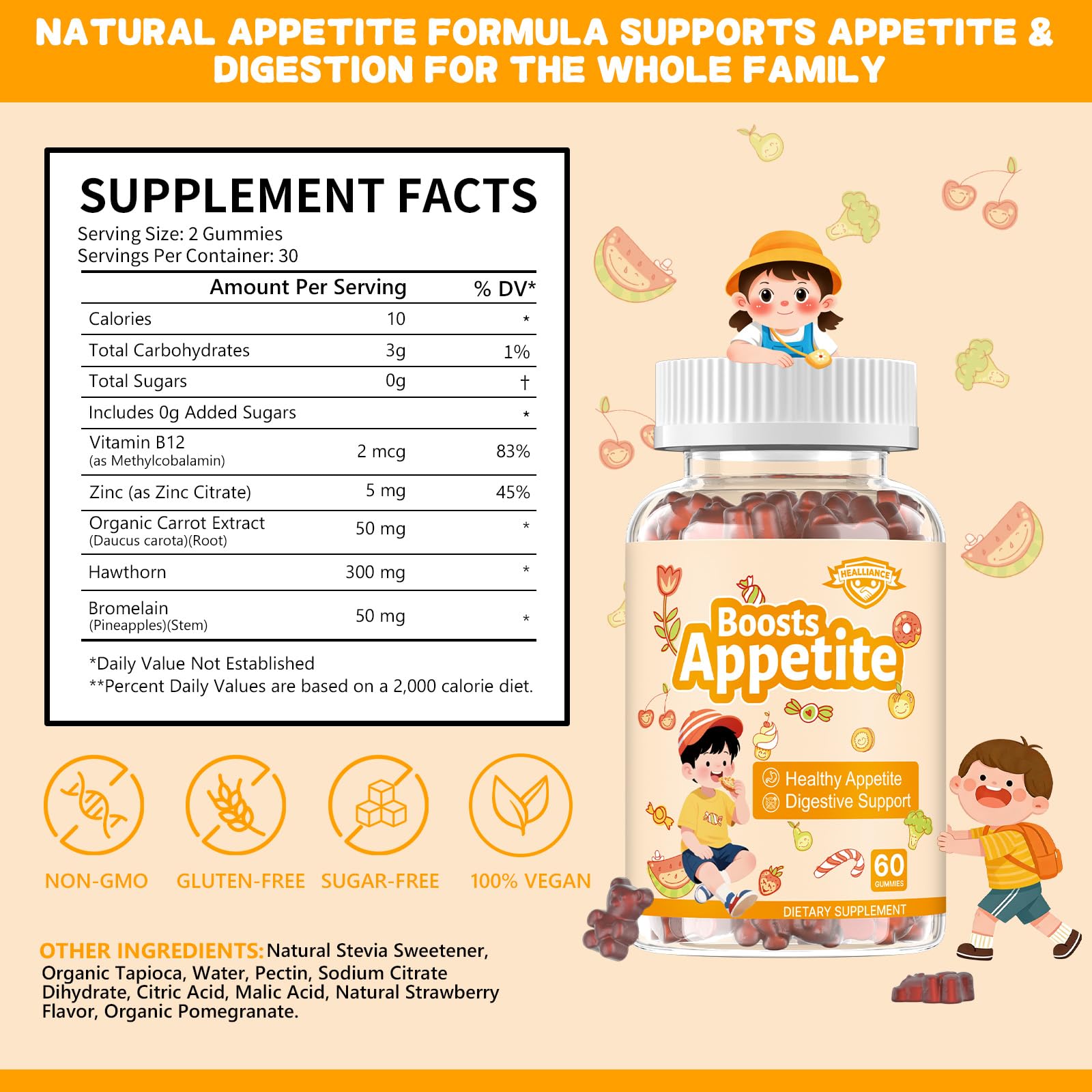 Healliance Appetite support Gummies close-up of gummies