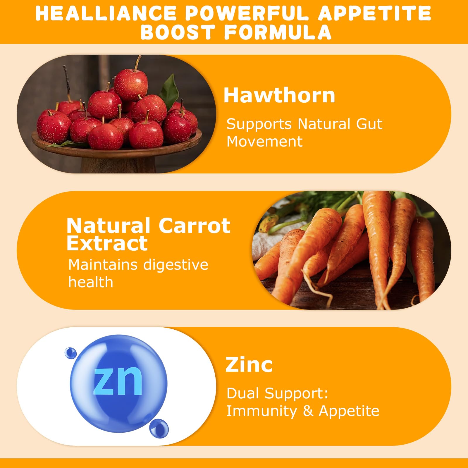 Healliance Appetite support Gummies ingredients list
