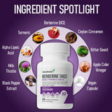 HEALNEST Berberine Supplement bottle with a measuring spoon