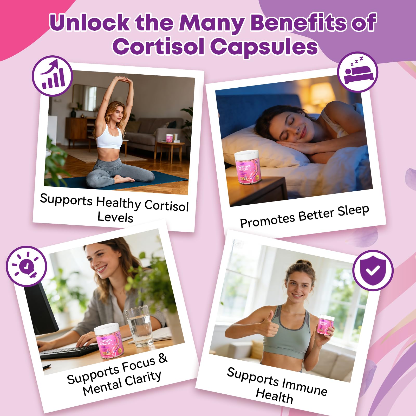 HEALOADING Cortisol Reducer Supplements packaging back view