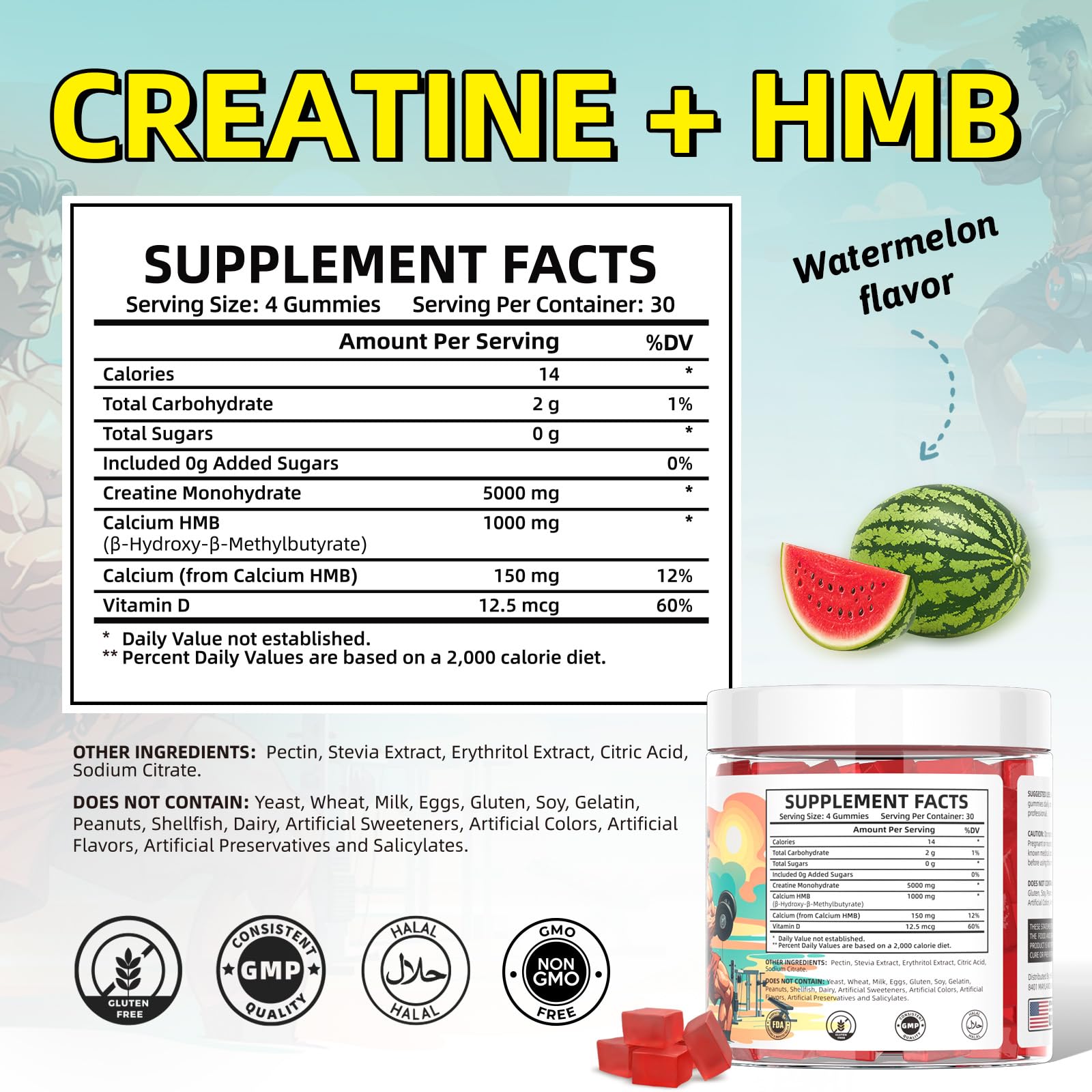 HEALOADING Creatine + HMB Gummies side view