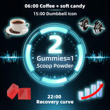 HEALOADING Creatine + HMB Gummies with a measuring scoop