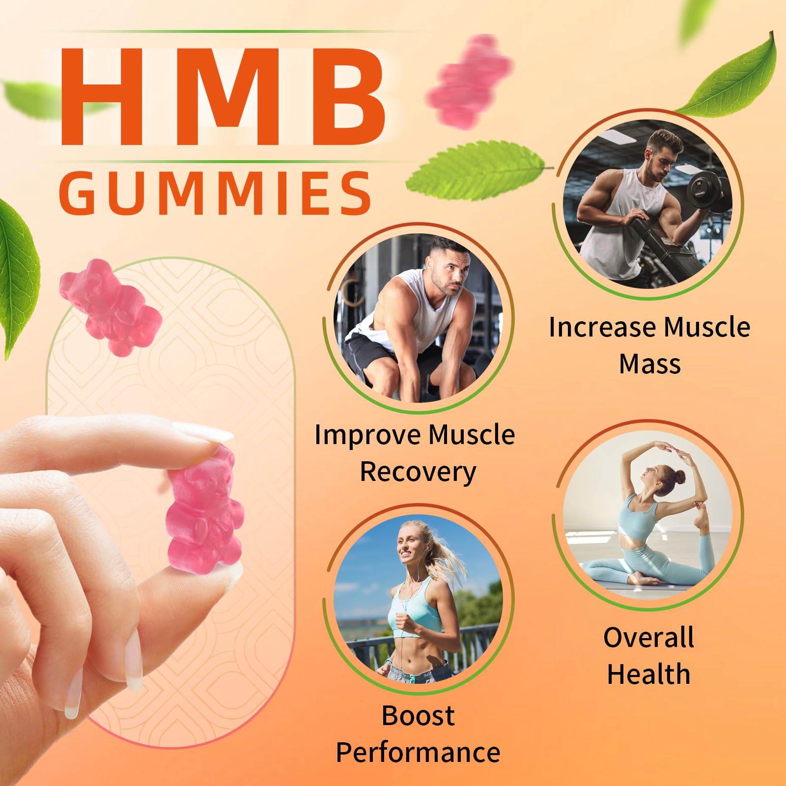 HEALOADING HMB Gummies 200g side view of packaging