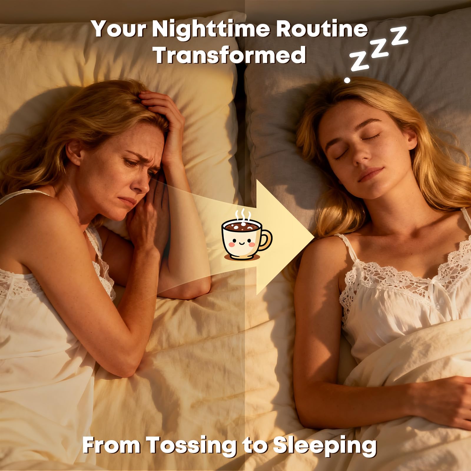 HEALOADING Hot Cocoa Sleep Supplement in a cozy setting