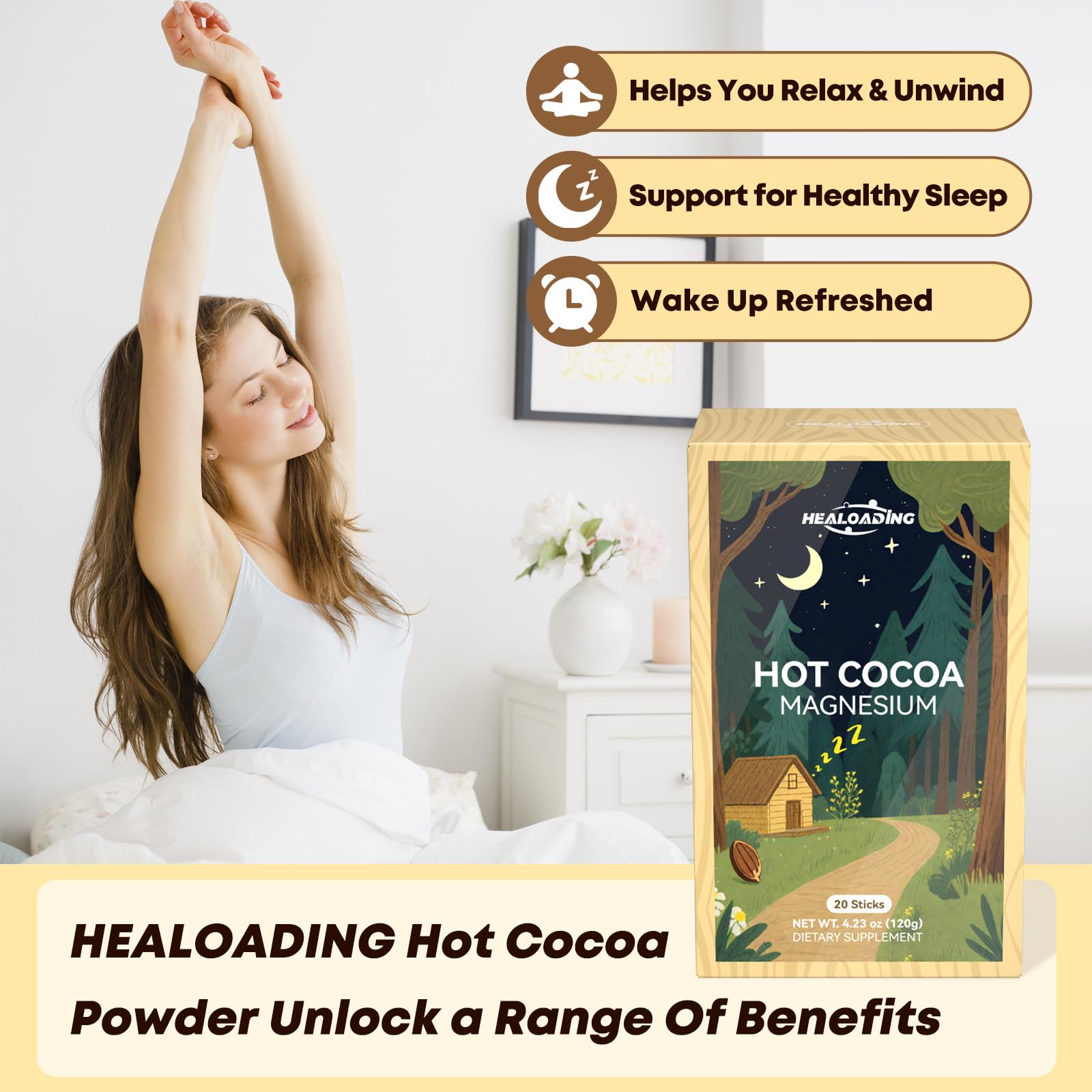 HEALOADING Hot Cocoa Sleep Supplement ingredients list
