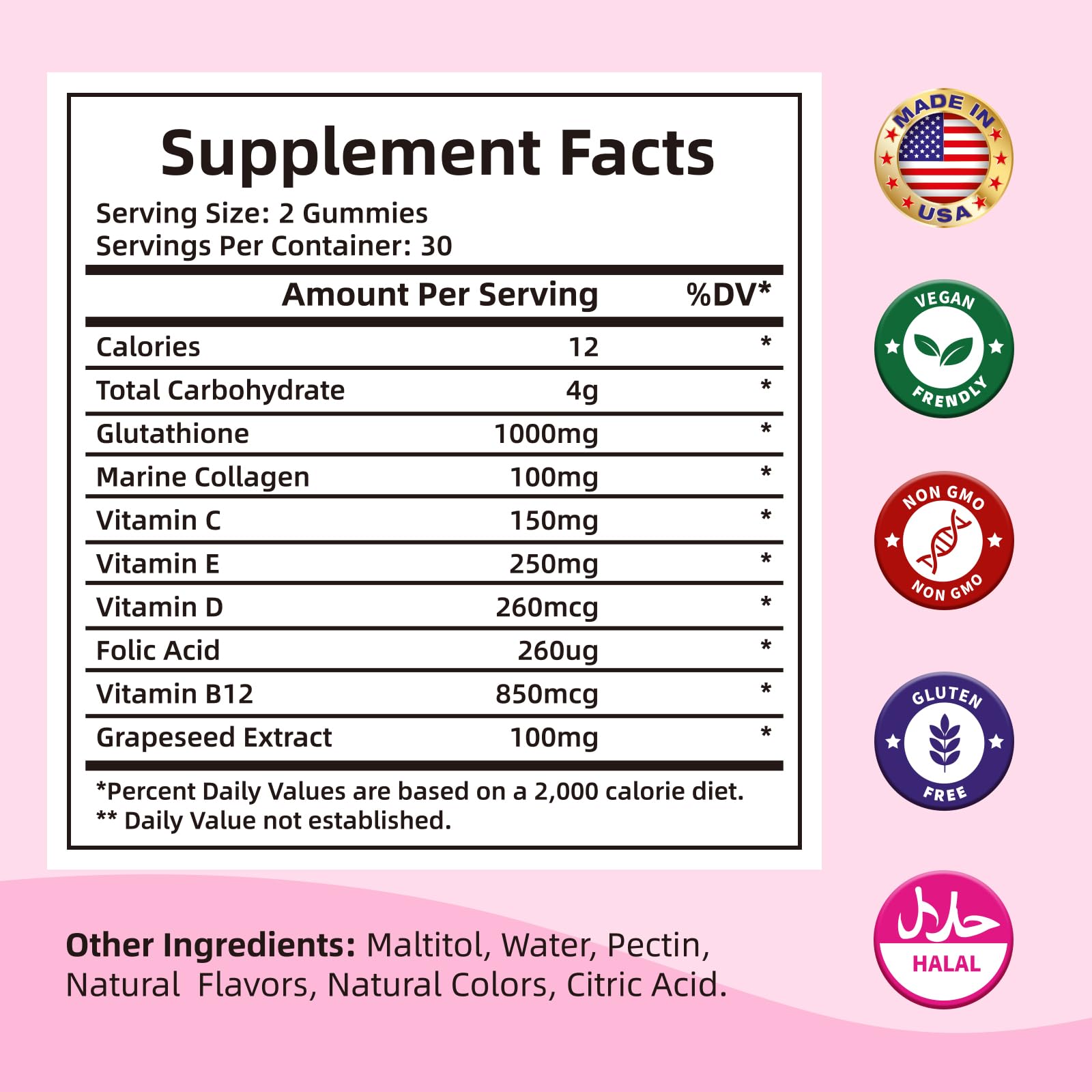 HEALOADING L-Glutamine Gummies strawberry flavour close-up