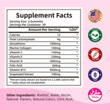 HEALOADING L-Glutamine Gummies strawberry flavour close-up