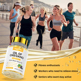 HEALOADING Oregano Oil Softgels on a wooden table