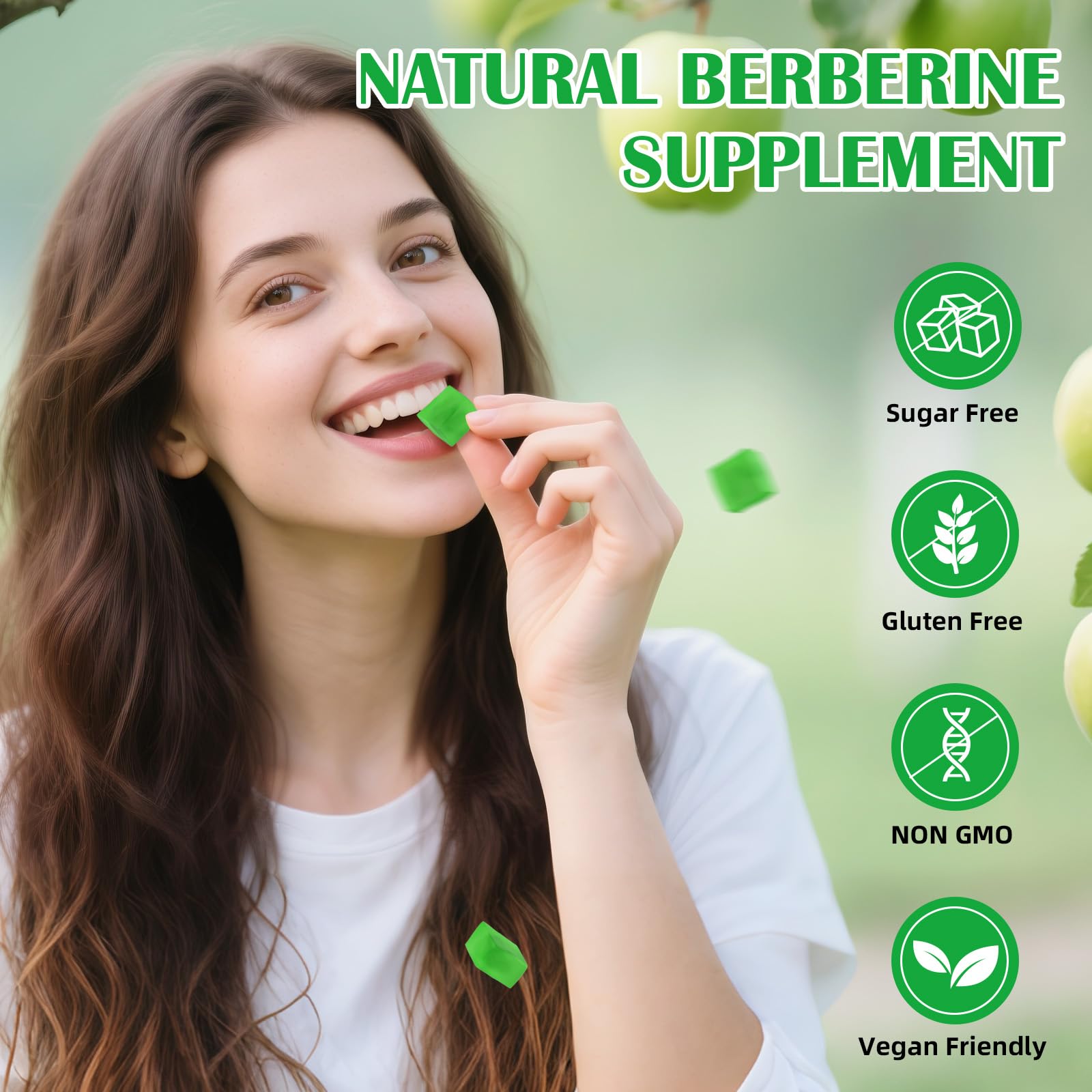HEALOADING Organic Berberine HCL Gummies apple flavour description