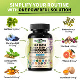 HEALOADING Sea Moss Capsules 350mg close-up of the capsules