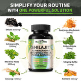 HEALOADING Shilajit Capsules 100g displayed with herbal supplements