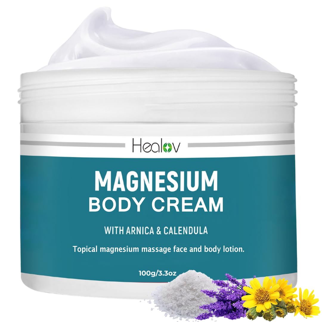 Healov Magnesium Cream 160g front view with packaging