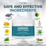 Healov Magnesium Cream 160g with daily wellness candles
