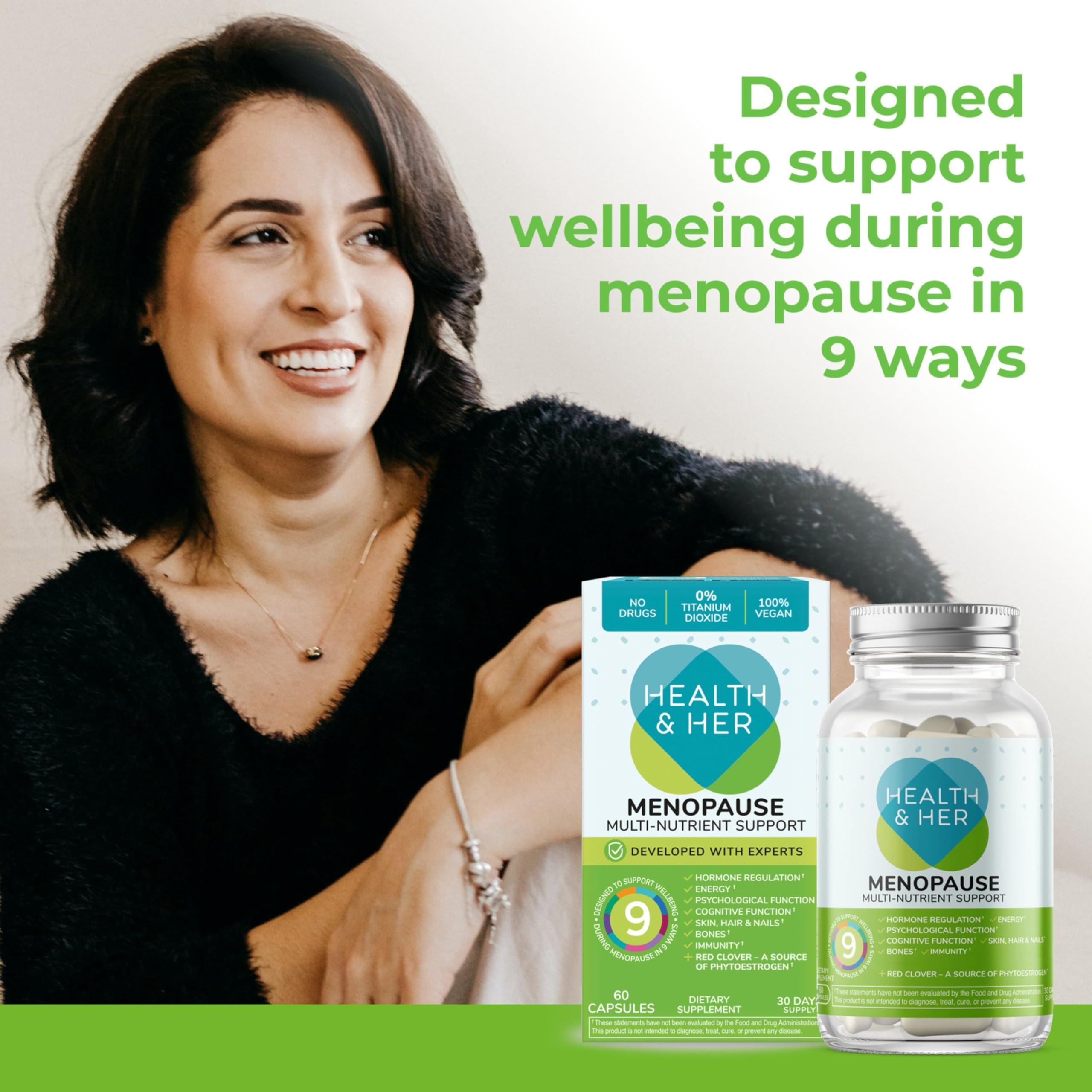 Health and Her Menopause Supplements 170g lifestyle scene