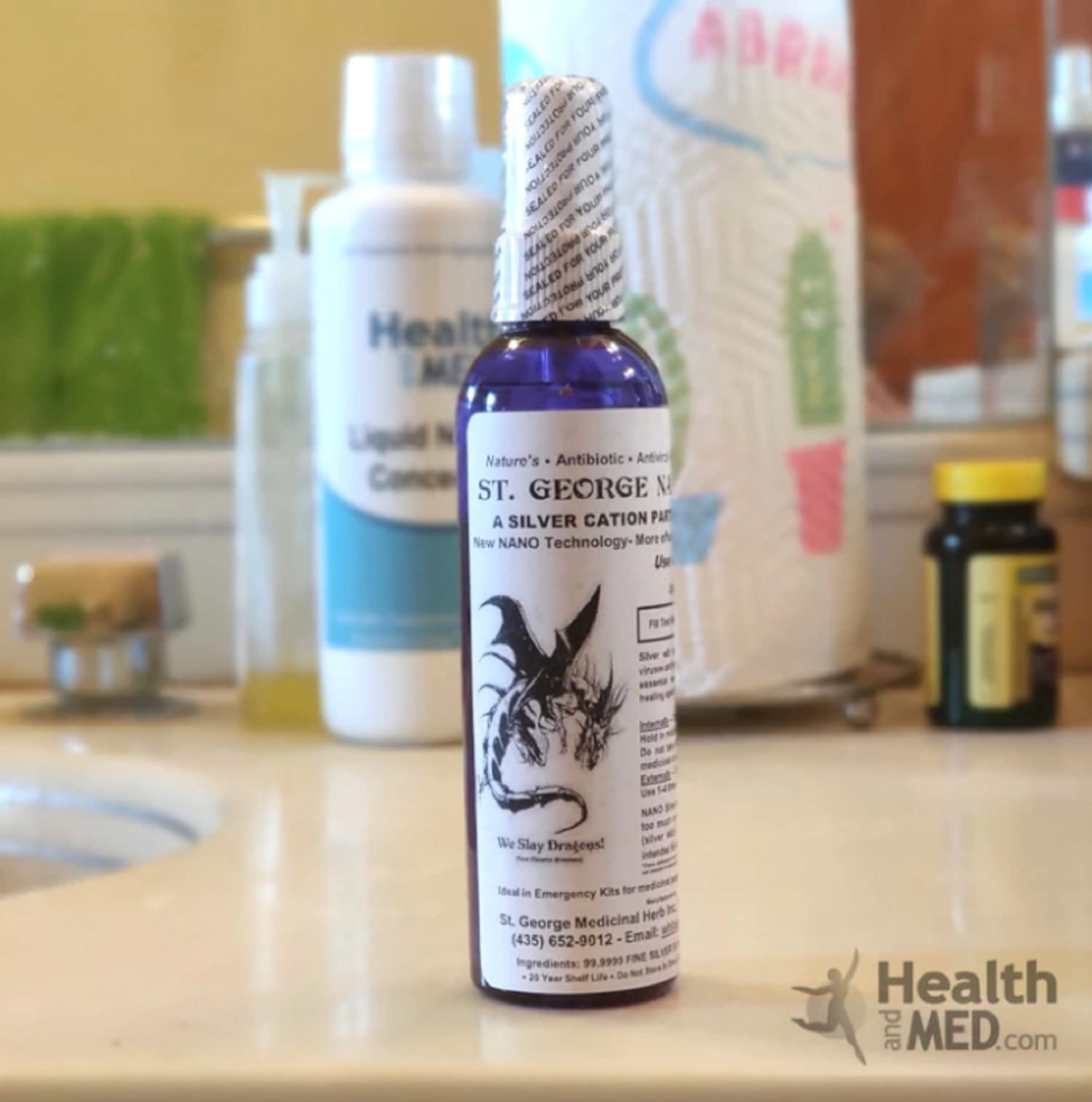 HEALTH AND MED.COM Colloidal Silver 522g in a health setting