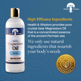 Health and Wisdom Magnesium Oil 454g packaging details