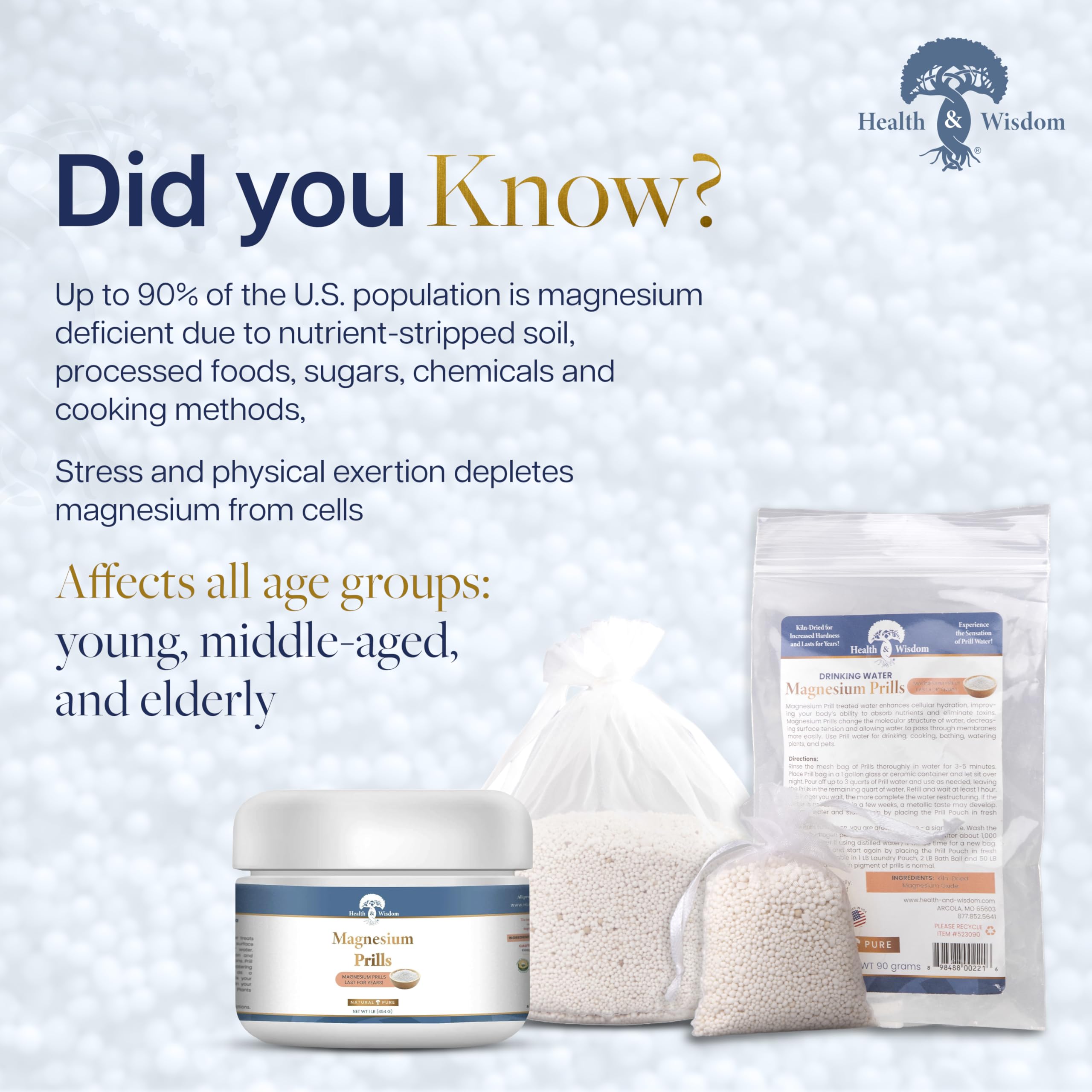 Health and Wisdom Magnesium Prills used in cooking