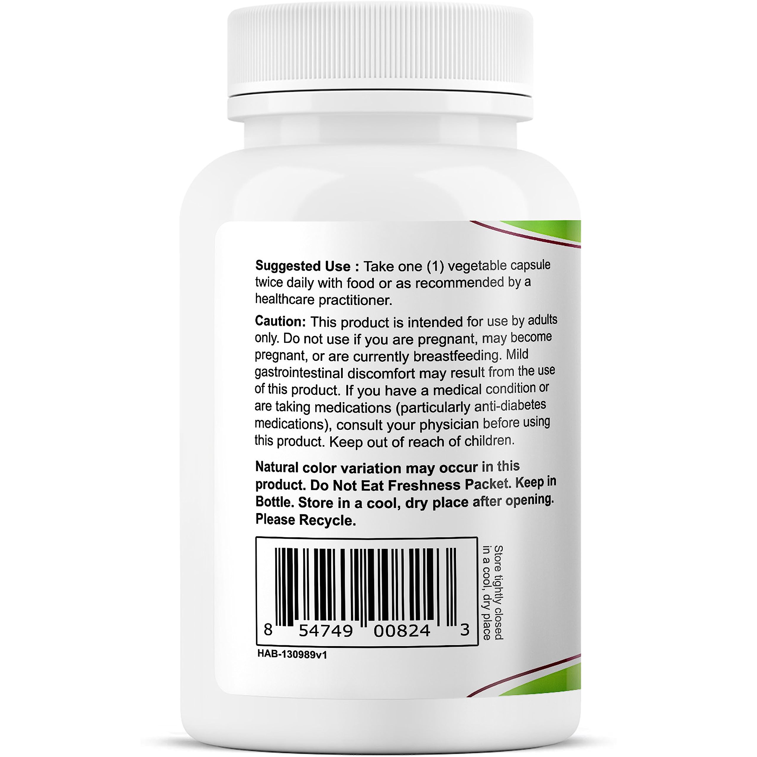 Health As It Ought To Be Berberine 136g side view