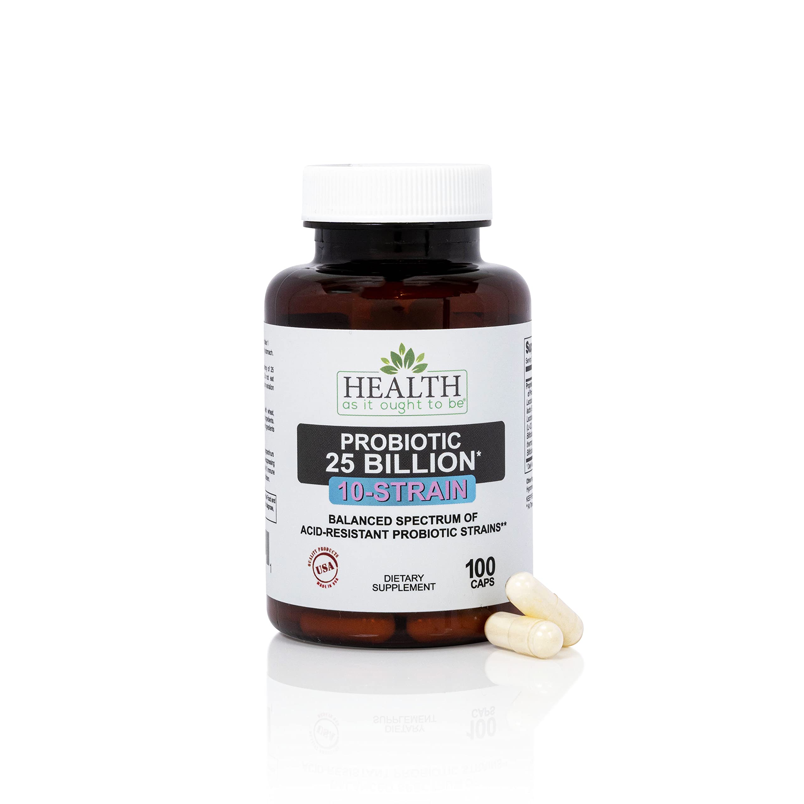 Health As It Ought To Be Probiotic Capsules front view