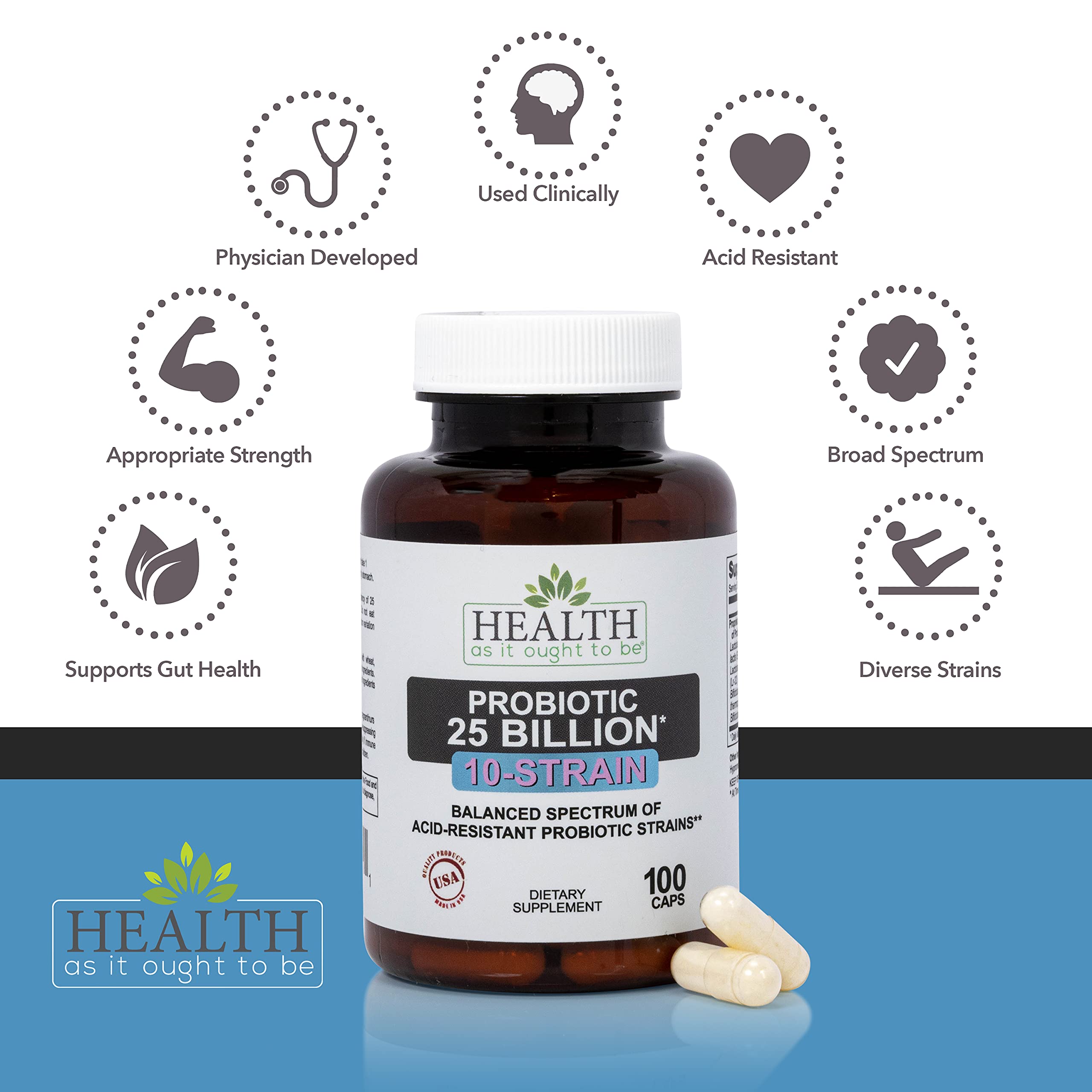 Health As It Ought To Be Probiotic Capsules packaging