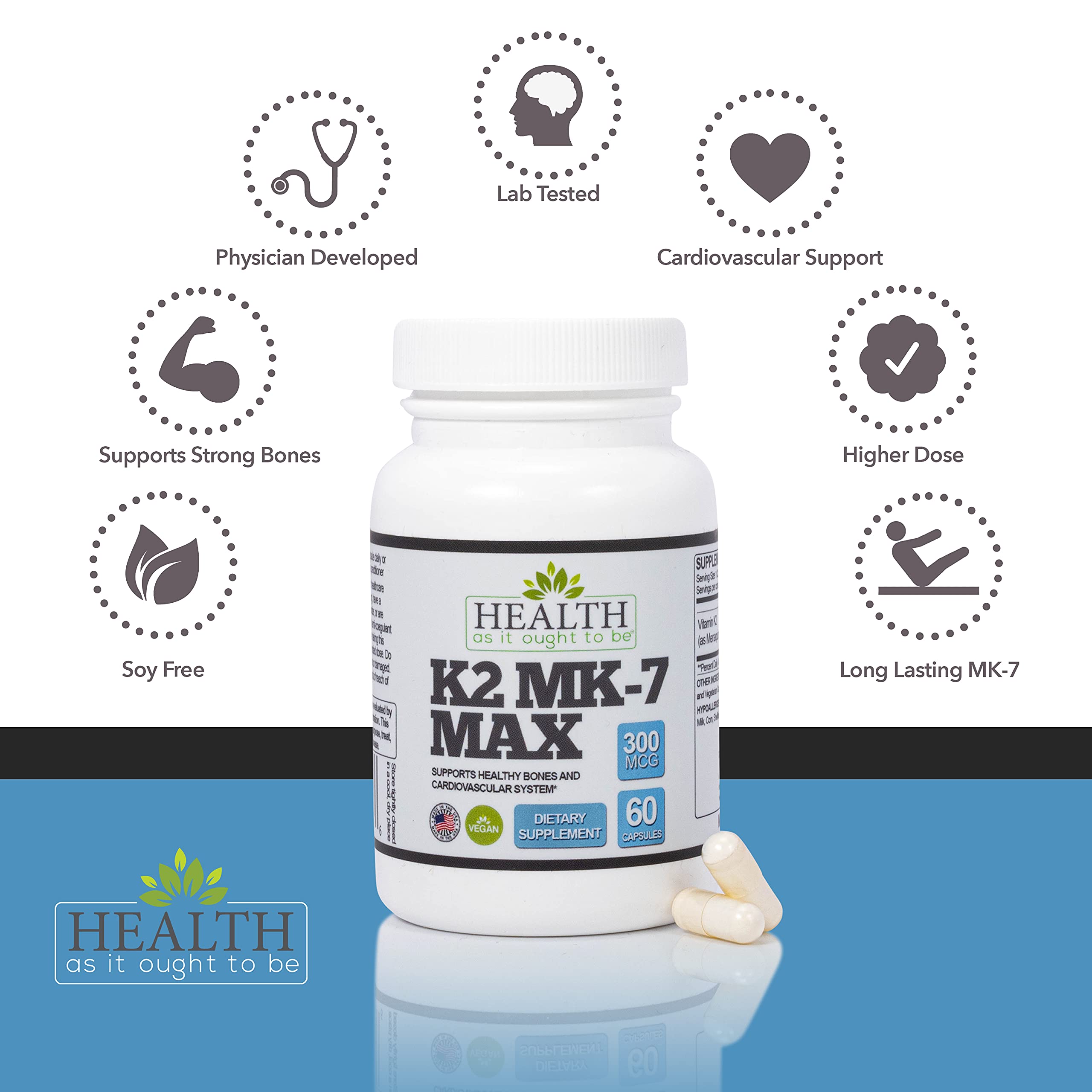 Health As It Ought To Be Vitamin D Supplement 41g side view