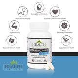 Health As It Ought To Be Vitamin D3 & K2 Combination capsules packaging