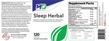 Health Bloom Inc. Sleep Herbal 120 Capsules back view with ingredient list
