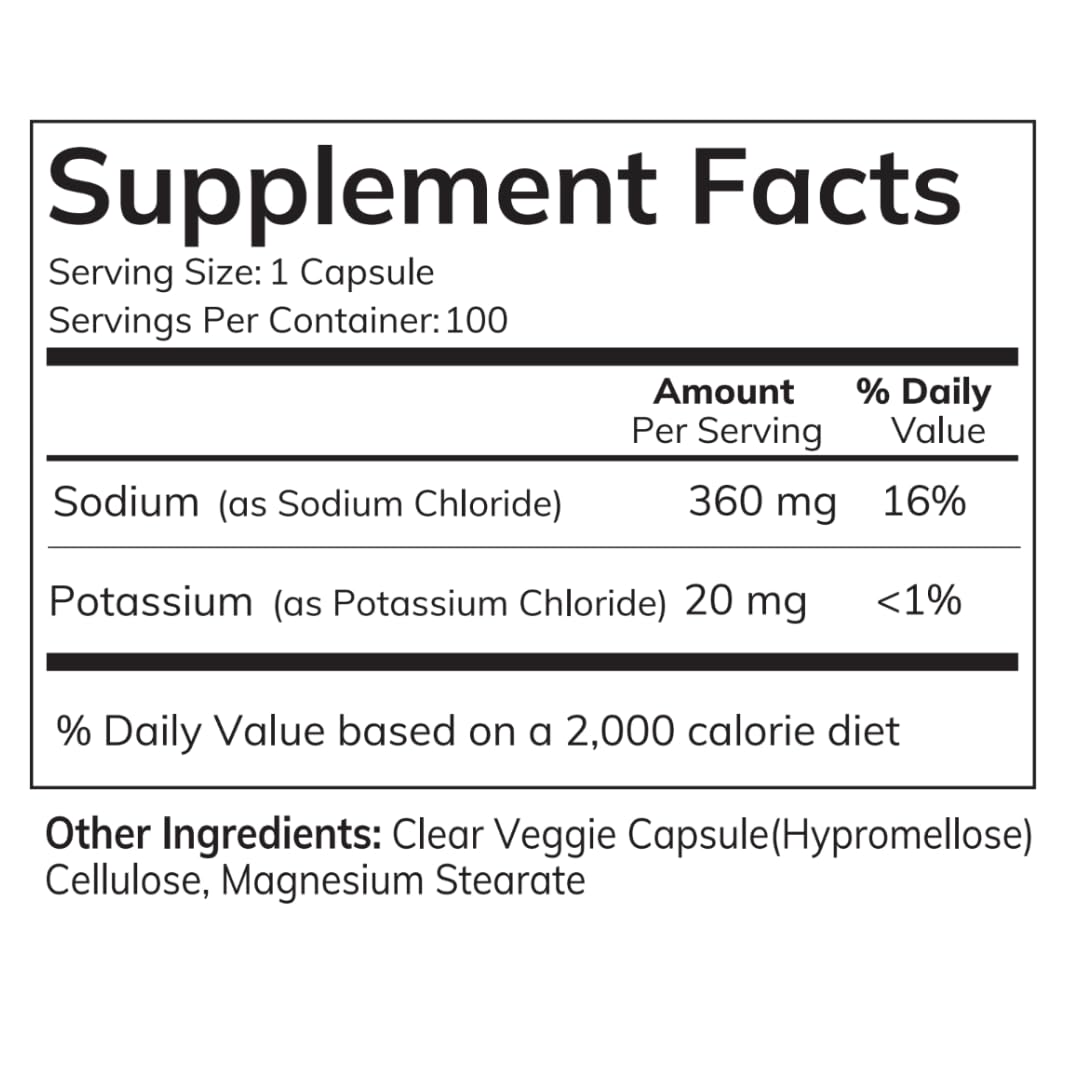 HEALTH BY PRINCIPLE Electrolyte Capsules with measuring spoon for dosage