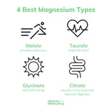 HEALTH BY PRINCIPLE Magnesium Complex bottle side view