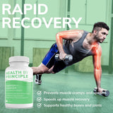 HEALTH BY PRINCIPLE Magnesium Complex capsules on a wooden table