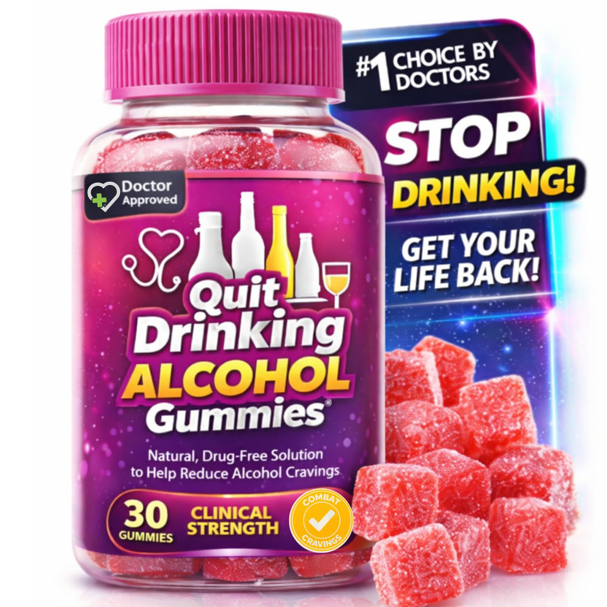 Health Chews Anti-Alcohol Aid Multivitamins front view