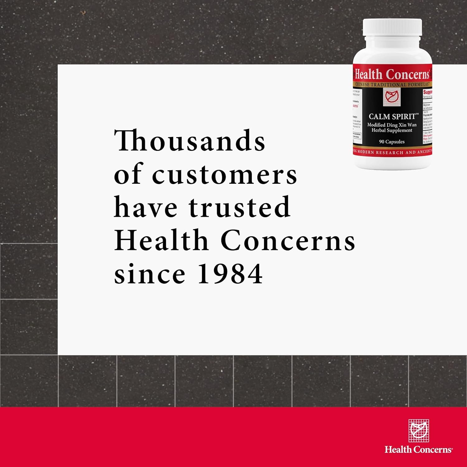 Health Concerns Aspiration Mood Balance Supplement bottle with herbs