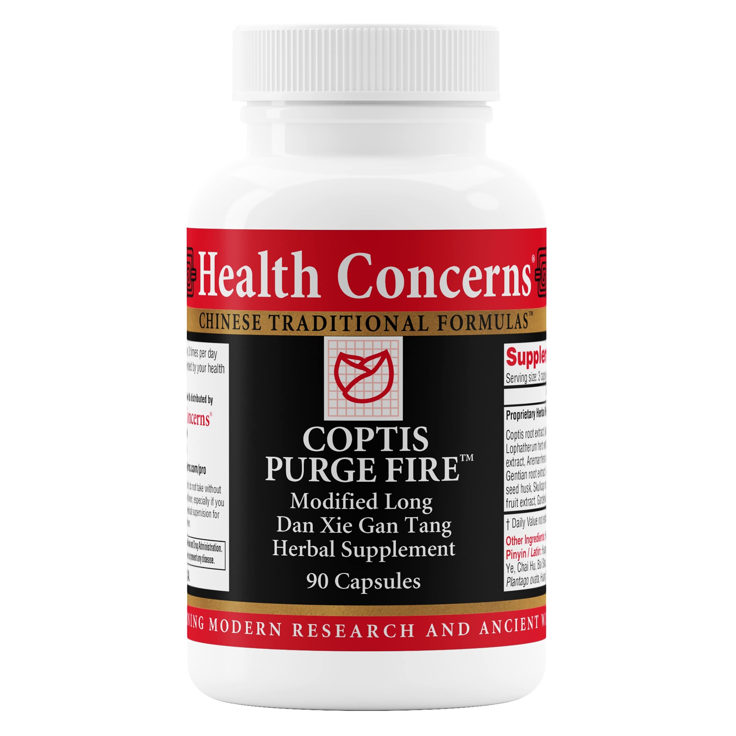 Health Concerns Coptis Purge Fire 90 capsules bottle front view
