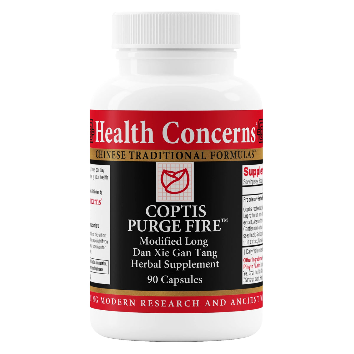 Health Concerns Coptis Purge Fire 90 capsules bottle front view