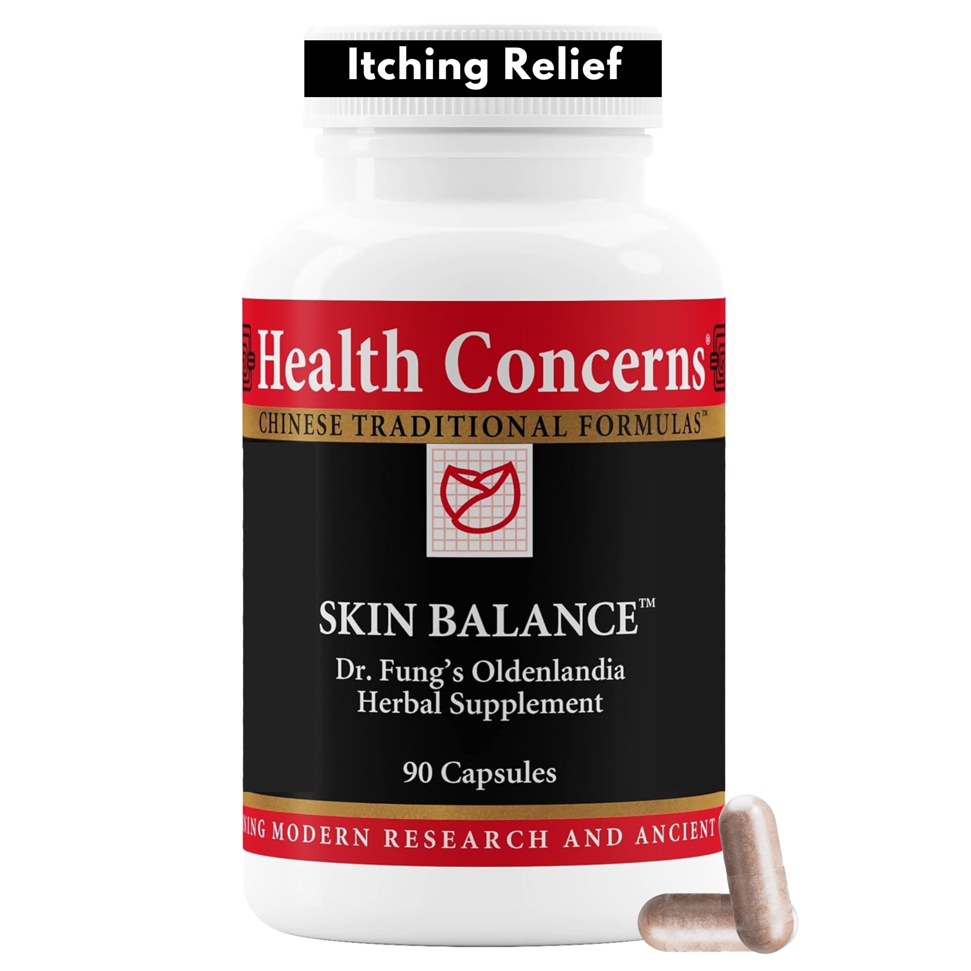 Health Concerns Herbal Skin Support Capsules front view