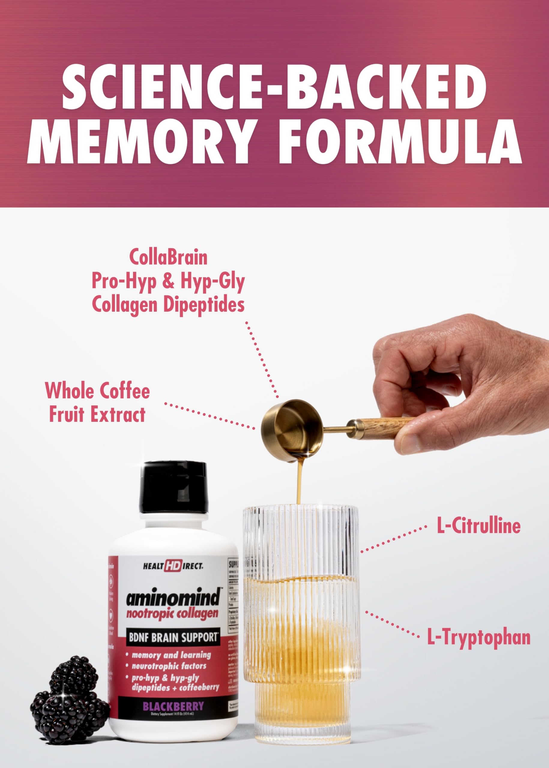 HEALTH DIRECT AminoMind Nootropic Collagen Supplement packaging