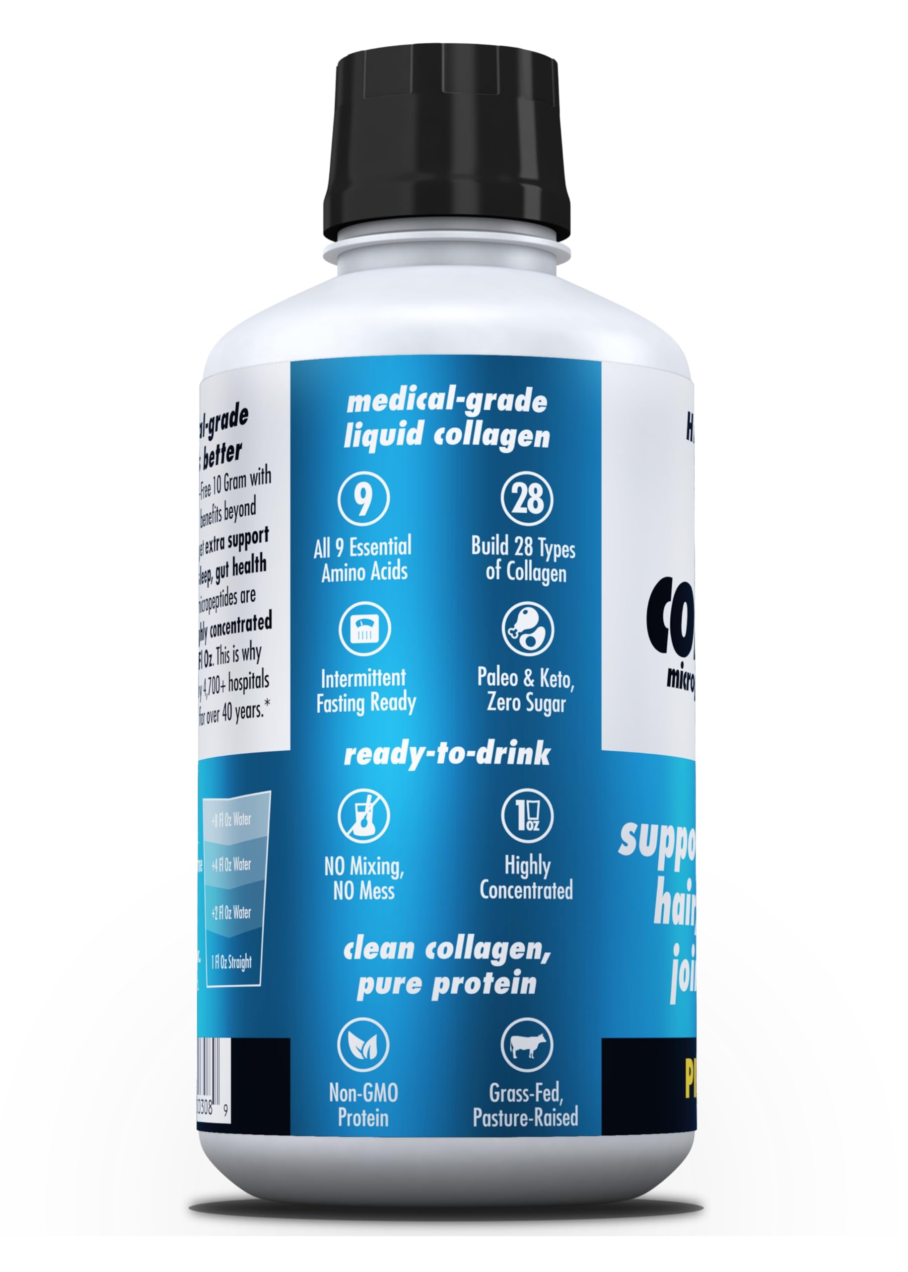 HEALTH DIRECT AminoSculpt Liquid Collagen 28oz Piña Colada packaging details