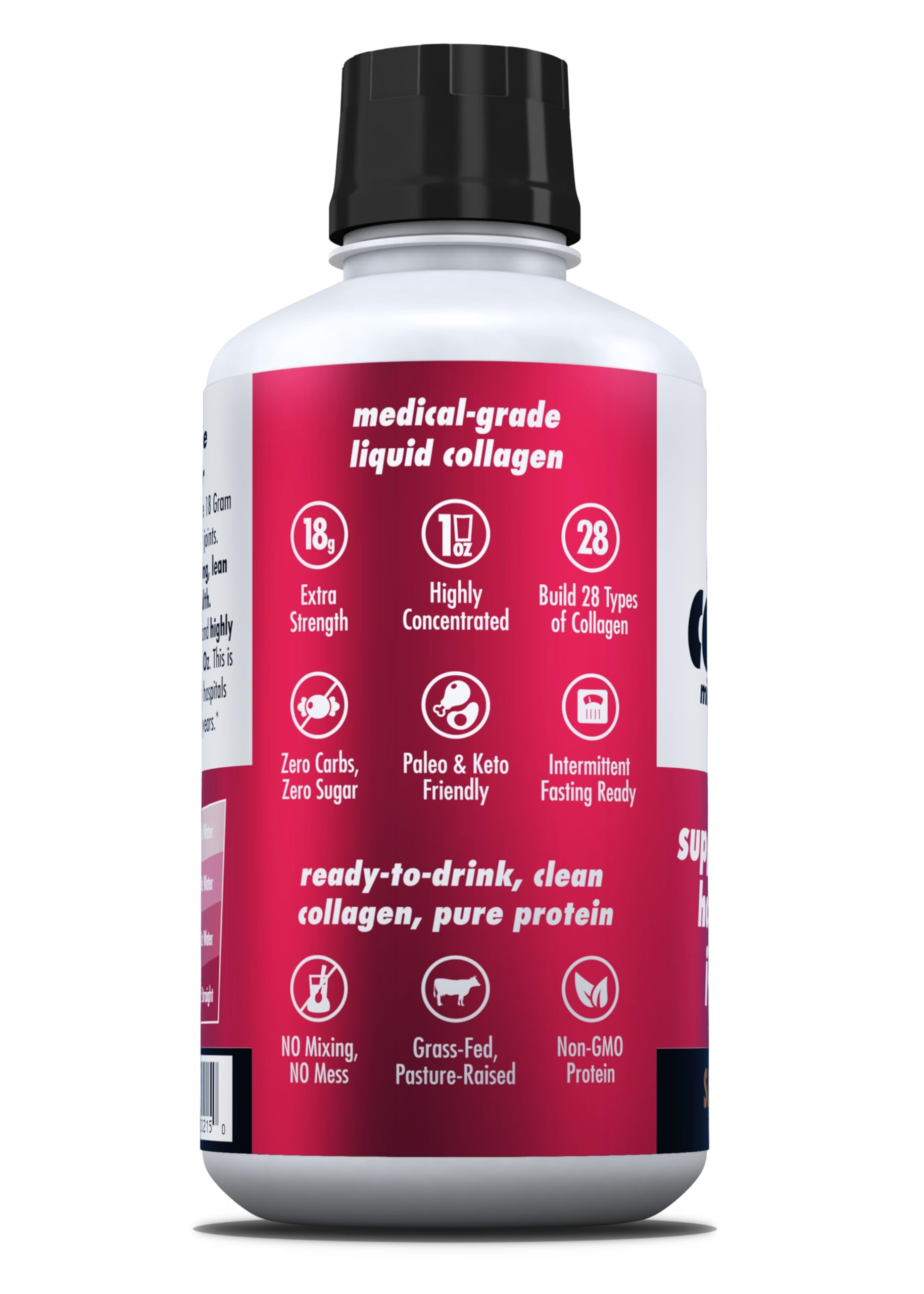 HEALTH DIRECT AminoSculpt Sugar-Free Liquid Collagen 15oz in a glass