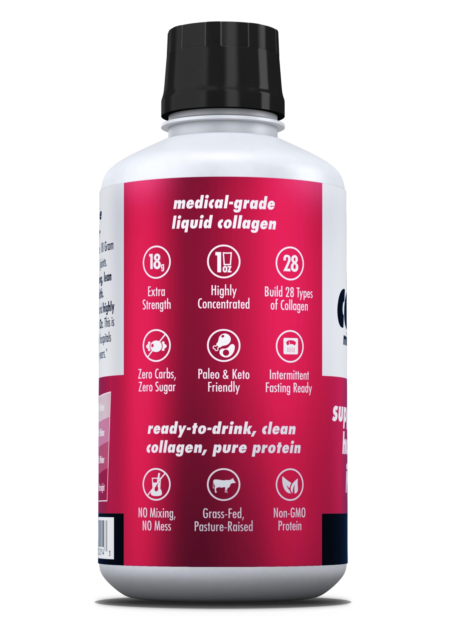 HEALTH DIRECT AminoSculpt Sugar-Free Liquid Collagen 15oz with measuring cup