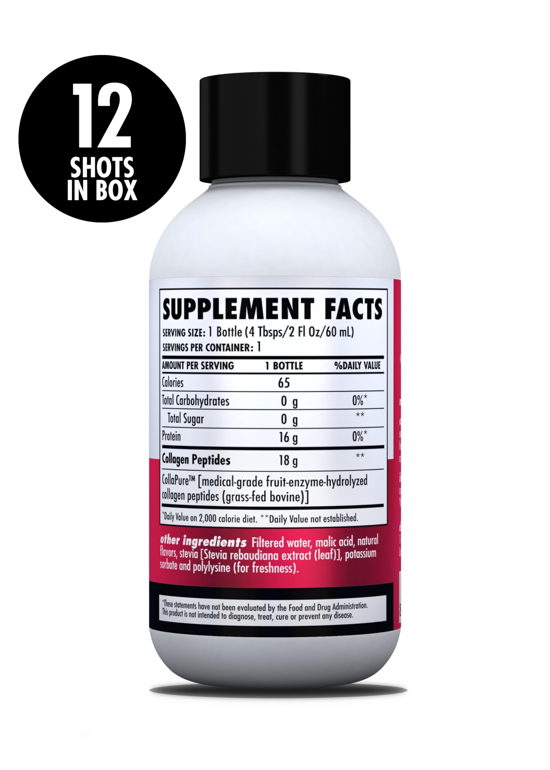 HEALTH DIRECT AminoSculpt Sugar-Free Liquid Collagen 30oz back view