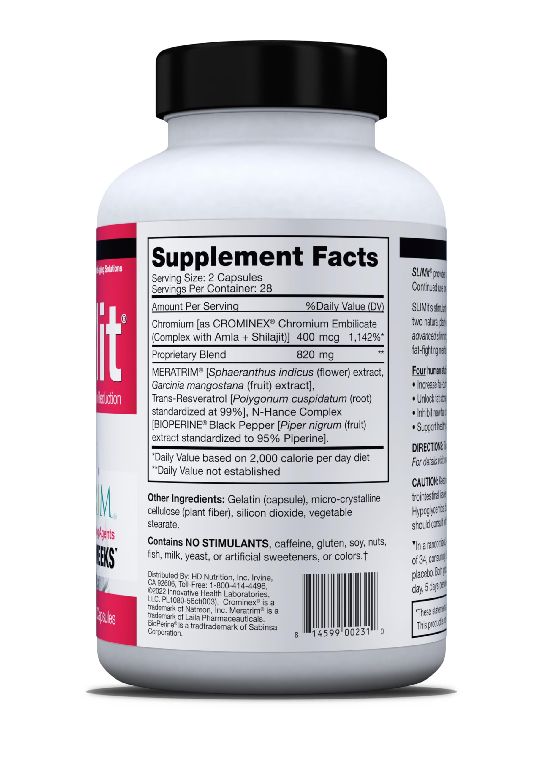 HEALTH DIRECT SLIMit Fat Burner ingredients list