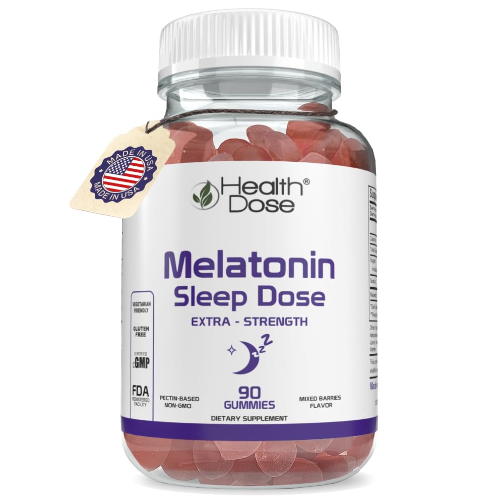 Health Dose Melatonin 6 mg Extra Strength Gummies front view