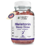 Health Dose Melatonin 6 mg Extra Strength Gummies front view