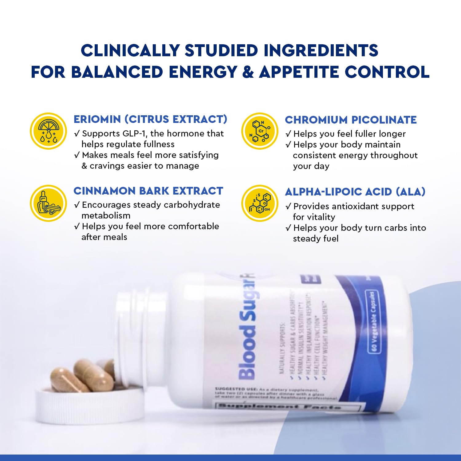 Health Focused Blended Vitamin & Mineral Supplement side view